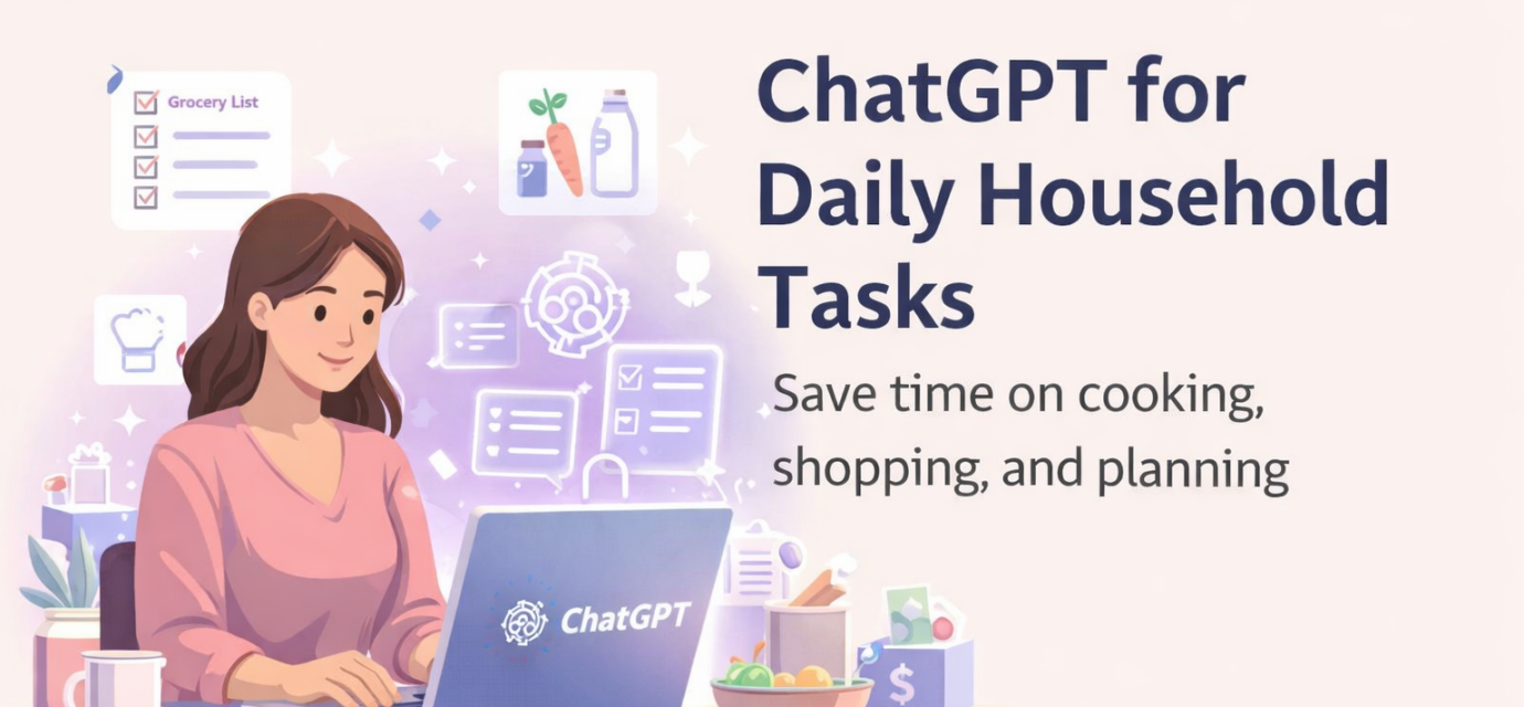 How to use ChatGPT for daily household tasks like cooking, shopping, and budgeting