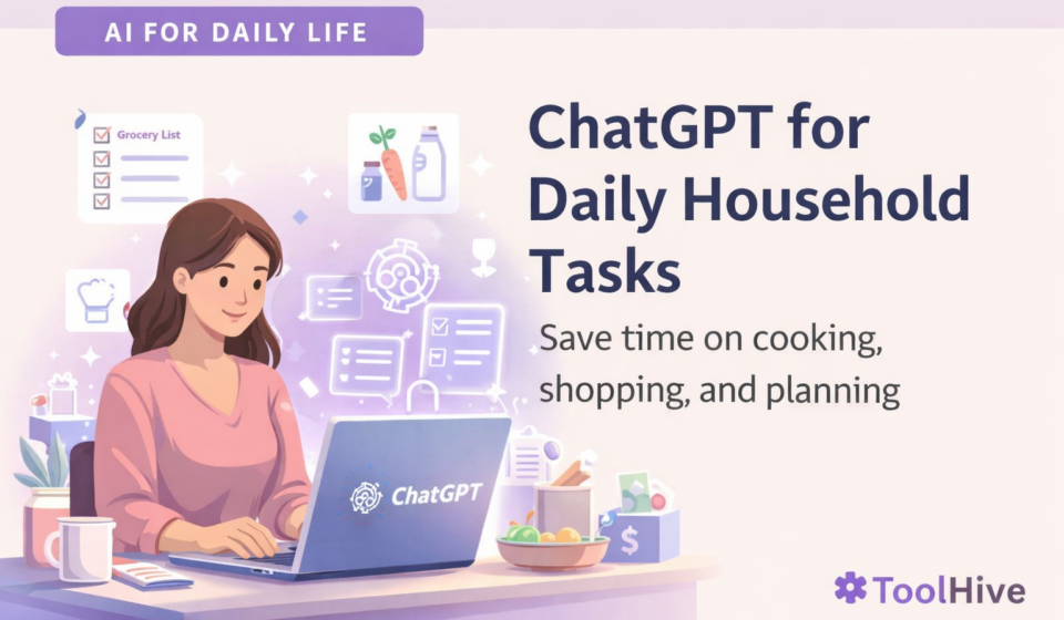 How to use ChatGPT for daily household tasks like cooking, shopping, and budgeting