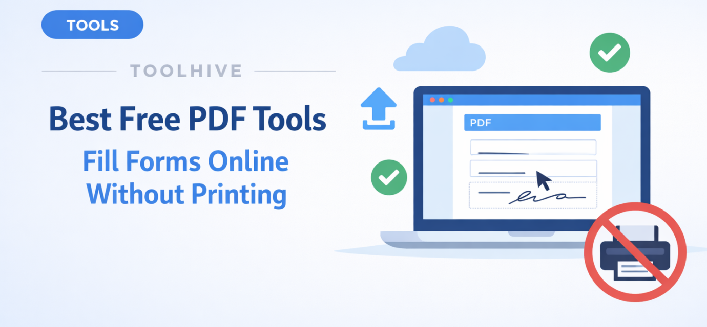 Best free PDF tools for filling forms online without printing using tools like Smallpdf and ILovePDF